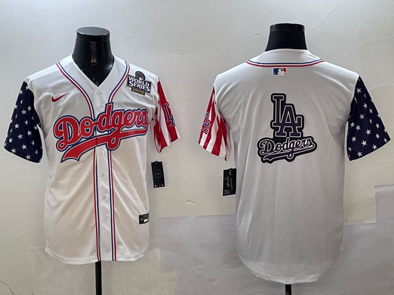 Men Los Angeles Dodgers Blank White a generation of national flags Joint name 2025 Nike MLB Jersey style 21->los angeles dodgers->MLB Jersey